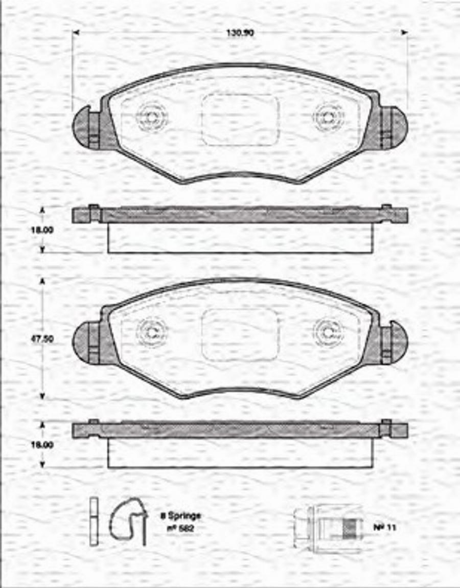 Magneti Marelli 363702161204 - Bremsbelagsatz, Scheibenbremse alexcarstop-ersatzteile.com