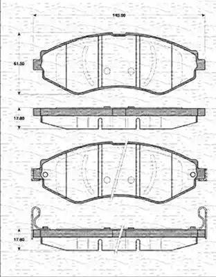 Magneti Marelli 363702161285 - Bremsbelagsatz, Scheibenbremse alexcarstop-ersatzteile.com