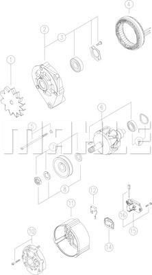 MAHLE MG 123 - Generator alexcarstop-ersatzteile.com