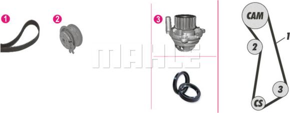 MAHLE CPK 12 000P - Wasserpumpe + Zahnriemensatz alexcarstop-ersatzteile.com