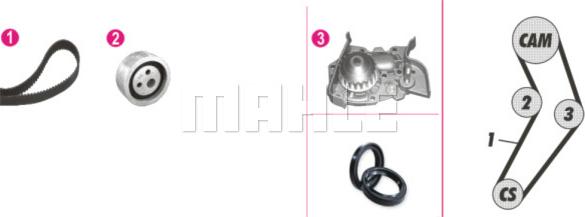 MAHLE CPK 20 000P - Wasserpumpe + Zahnriemensatz alexcarstop-ersatzteile.com