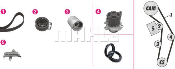 MAHLE CPK 75 000P - Wasserpumpe + Zahnriemensatz alexcarstop-ersatzteile.com