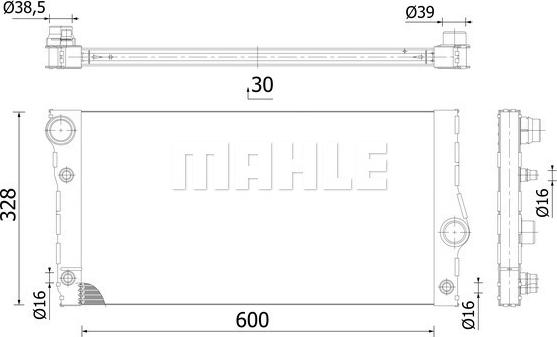 MAHLE CR 114 000S - Kühler, Motorkühlung alexcarstop-ersatzteile.com