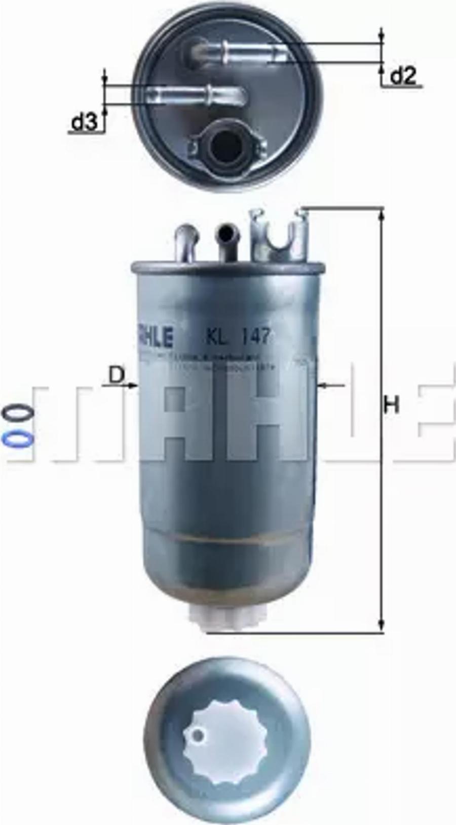 MAHLE KL 147D - Kraftstofffilter alexcarstop-ersatzteile.com