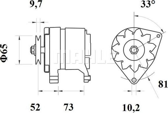 MAHLE MG 535 - Generator alexcarstop-ersatzteile.com