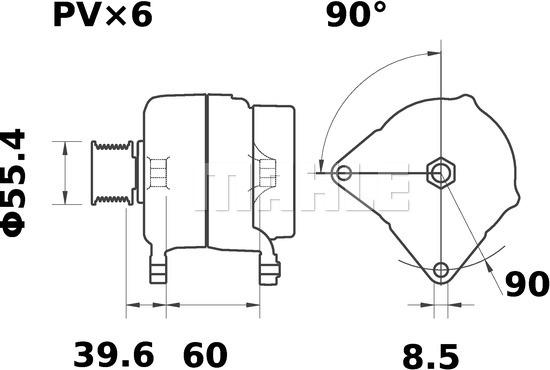 MAHLE MG 576 - Generator alexcarstop-ersatzteile.com