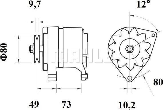 MAHLE MG 123 - Generator alexcarstop-ersatzteile.com