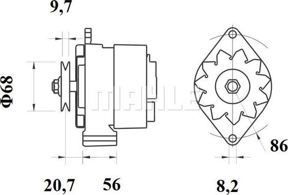 MAHLE MG 396 - Generator alexcarstop-ersatzteile.com