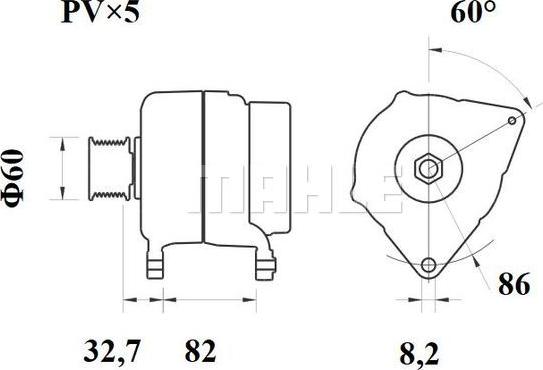 MAHLE MG 231 - Generator alexcarstop-ersatzteile.com