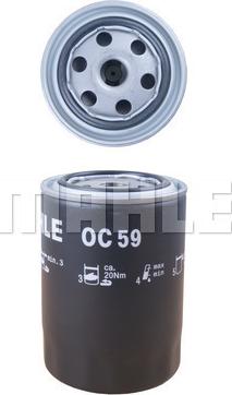 MAHLE OC 59 - Ölfilter alexcarstop-ersatzteile.com