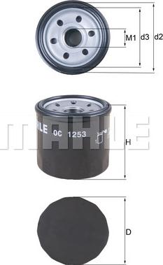 MAHLE OC 1253 - Ölfilter alexcarstop-ersatzteile.com