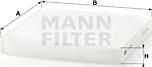 Mann-Filter CU 2358 - Filter, Innenraumluft alexcarstop-ersatzteile.com