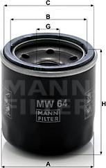 Mann-Filter MW 64 - Ölfilter alexcarstop-ersatzteile.com