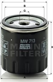 Mann-Filter MW 713 - Ölfilter alexcarstop-ersatzteile.com