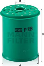 Mann-Filter P 738 x - Kraftstofffilter alexcarstop-ersatzteile.com