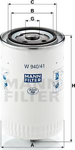 Mann-Filter W 940/41 - Filter, Arbeitshydraulik alexcarstop-ersatzteile.com