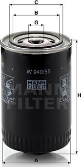 Mann-Filter W 940/55 - Ölfilter alexcarstop-ersatzteile.com