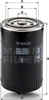 Mann-Filter W 940/25 (10) - Ölfilter alexcarstop-ersatzteile.com