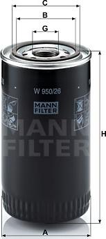 Mann-Filter W 950/26 - Ölfilter alexcarstop-ersatzteile.com