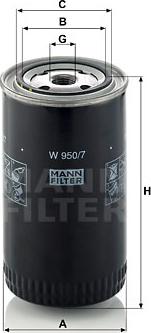 Mann-Filter W 950/7 - Ölfilter alexcarstop-ersatzteile.com