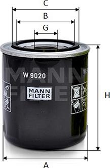 Mann-Filter W 9020 - Ölfilter alexcarstop-ersatzteile.com