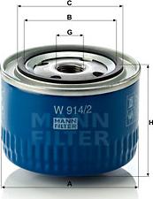 Mann-Filter W 914/2 - Ölfilter alexcarstop-ersatzteile.com