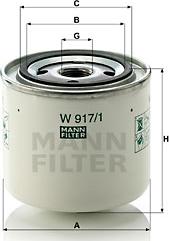 Mann-Filter W 917/1 - Ölfilter alexcarstop-ersatzteile.com