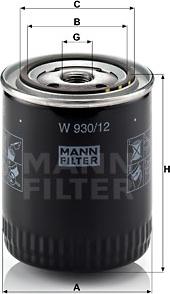 Mann-Filter W 930/12 - Ölfilter alexcarstop-ersatzteile.com