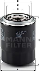 Mann-Filter W 930/26 - Ölfilter alexcarstop-ersatzteile.com