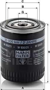 Mann-Filter W 930/21 - Ölfilter alexcarstop-ersatzteile.com