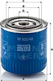 Mann-Filter W 920/48 - Ölfilter alexcarstop-ersatzteile.com