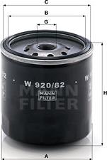 Mann-Filter W 920/82 - Ölfilter alexcarstop-ersatzteile.com