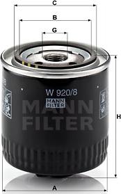 Mann-Filter W 920/8 - Ölfilter alexcarstop-ersatzteile.com