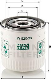 Mann-Filter W 920/38 - Ölfilter alexcarstop-ersatzteile.com