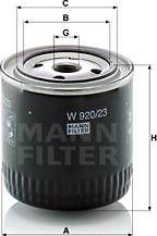 Mann-Filter W 920/23 - Ölfilter alexcarstop-ersatzteile.com