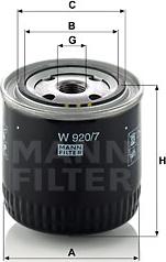 Mann-Filter W 920/7 - Ölfilter alexcarstop-ersatzteile.com