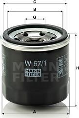 Mann-Filter W 67/1 - Ölfilter alexcarstop-ersatzteile.com