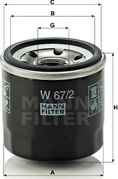 Mann-Filter W 67/2 - Ölfilter alexcarstop-ersatzteile.com