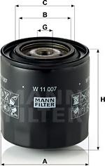 Mann-Filter W 11 007 - Ölfilter alexcarstop-ersatzteile.com