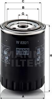 Mann-Filter W 830/1 - Ölfilter alexcarstop-ersatzteile.com