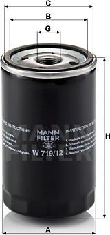 Mann-Filter W 719/12 - Ölfilter alexcarstop-ersatzteile.com