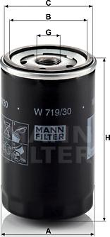 Mann-Filter W 719/30 - Ölfilter alexcarstop-ersatzteile.com