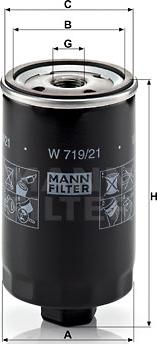 Mann-Filter W 719/21 - Ölfilter alexcarstop-ersatzteile.com