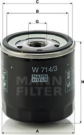 Mann-Filter W 714/3 - Ölfilter alexcarstop-ersatzteile.com