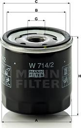 Mann-Filter W 714/2 - Ölfilter alexcarstop-ersatzteile.com