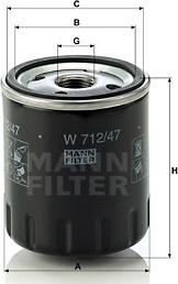 Mann-Filter W 712/47 - Ölfilter alexcarstop-ersatzteile.com