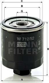 Mann-Filter W 712/52 - Ölfilter alexcarstop-ersatzteile.com