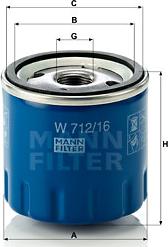 Mann-Filter W 712/16 - Ölfilter alexcarstop-ersatzteile.com