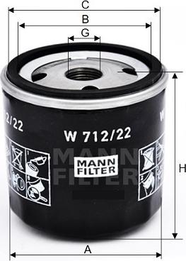 Mann-Filter W 712/22 - Ölfilter alexcarstop-ersatzteile.com