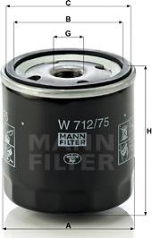 Mann-Filter W 712/75 - Ölfilter alexcarstop-ersatzteile.com